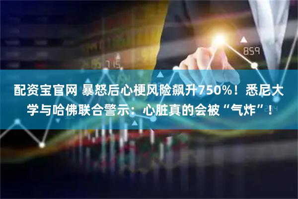 配资宝官网 暴怒后心梗风险飙升750%！悉尼大学与哈佛联合警示：心脏真的会被“气炸”！